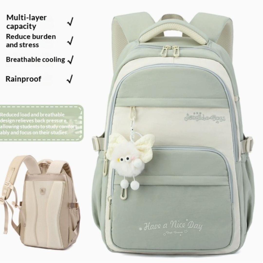 Three-piece Cartoon-print Set Backpack