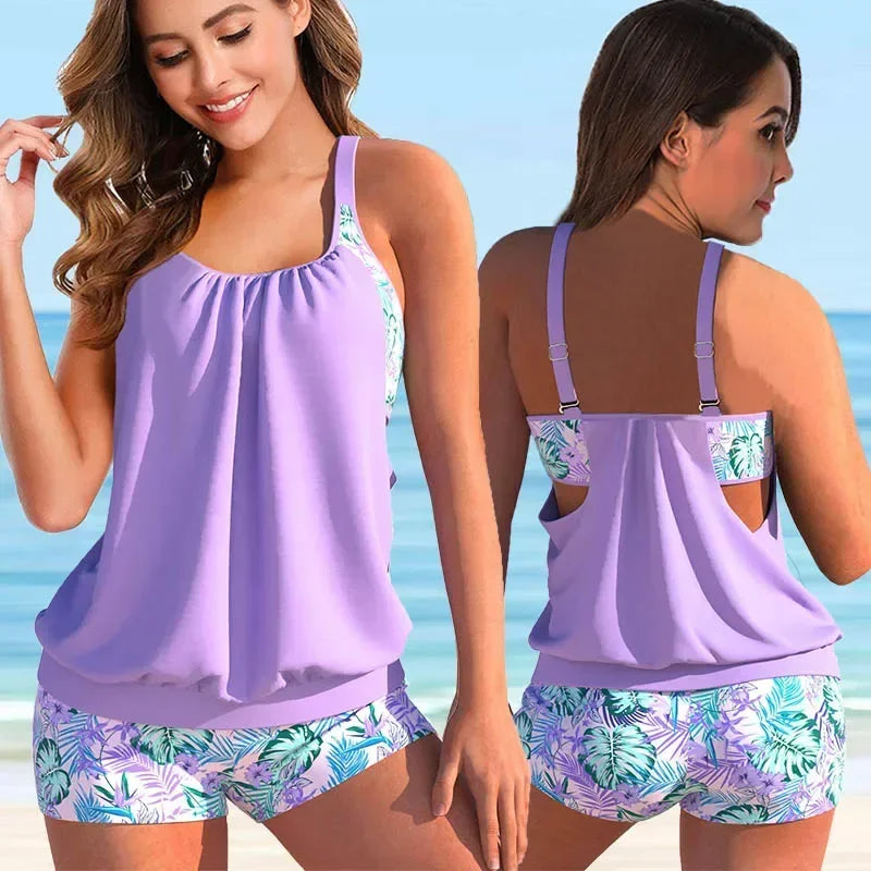 Stylish Floral Print Bikini Set