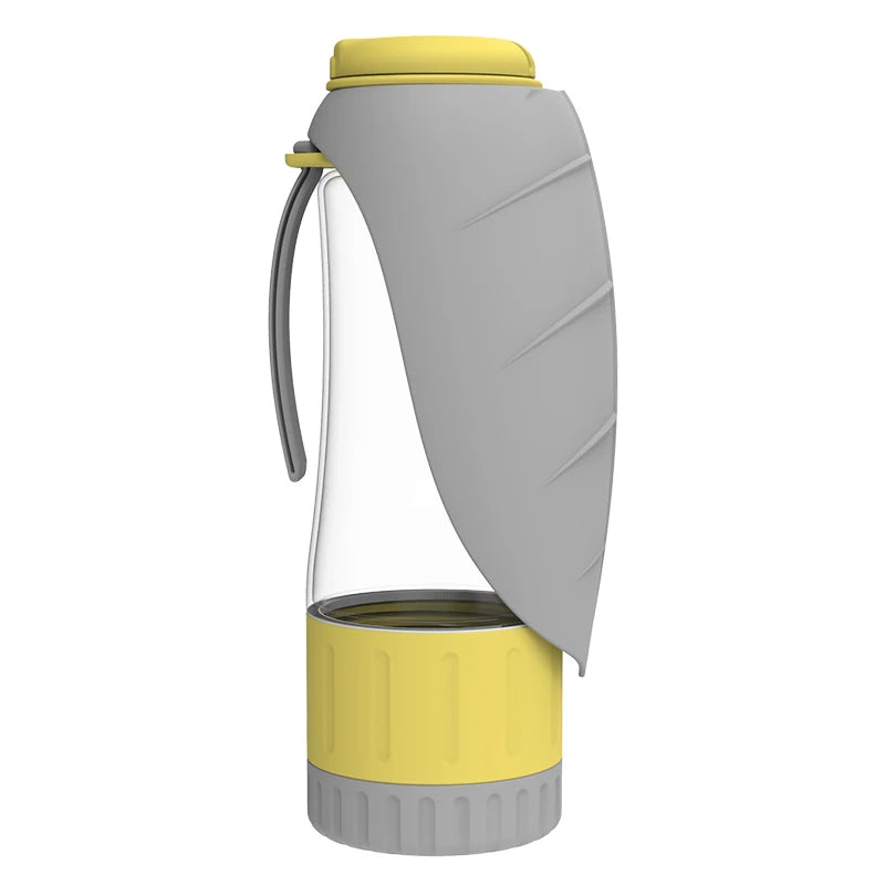 Portable Water &amp; Food Bottle for Dogs with 2-in-1 Design
