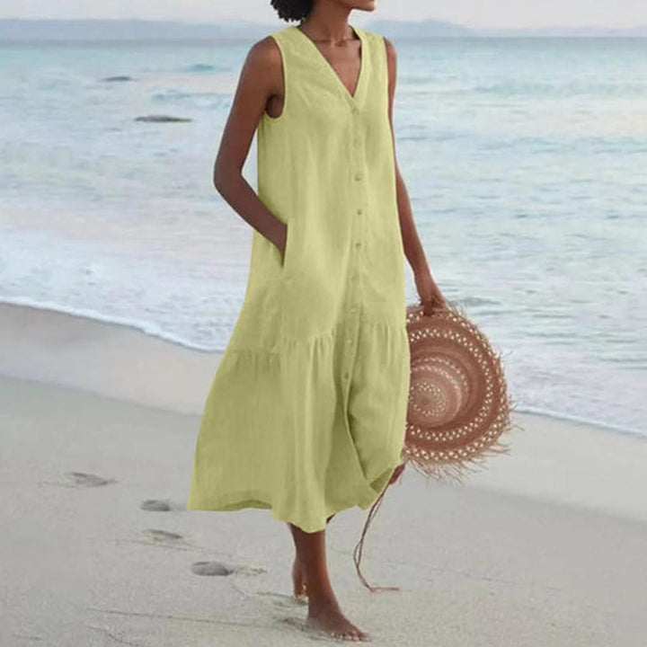 Women’s V-Neck Dress – Elegant Everyday Wear