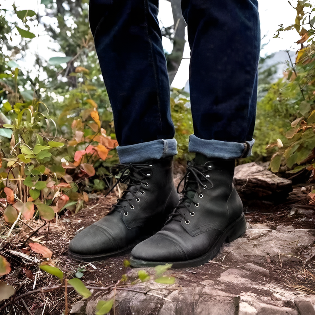 Vintage Lace-Up Boots for Men