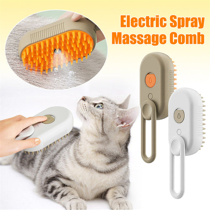 3 In 1 Electric Steam Pet Brush For Cats Dogs