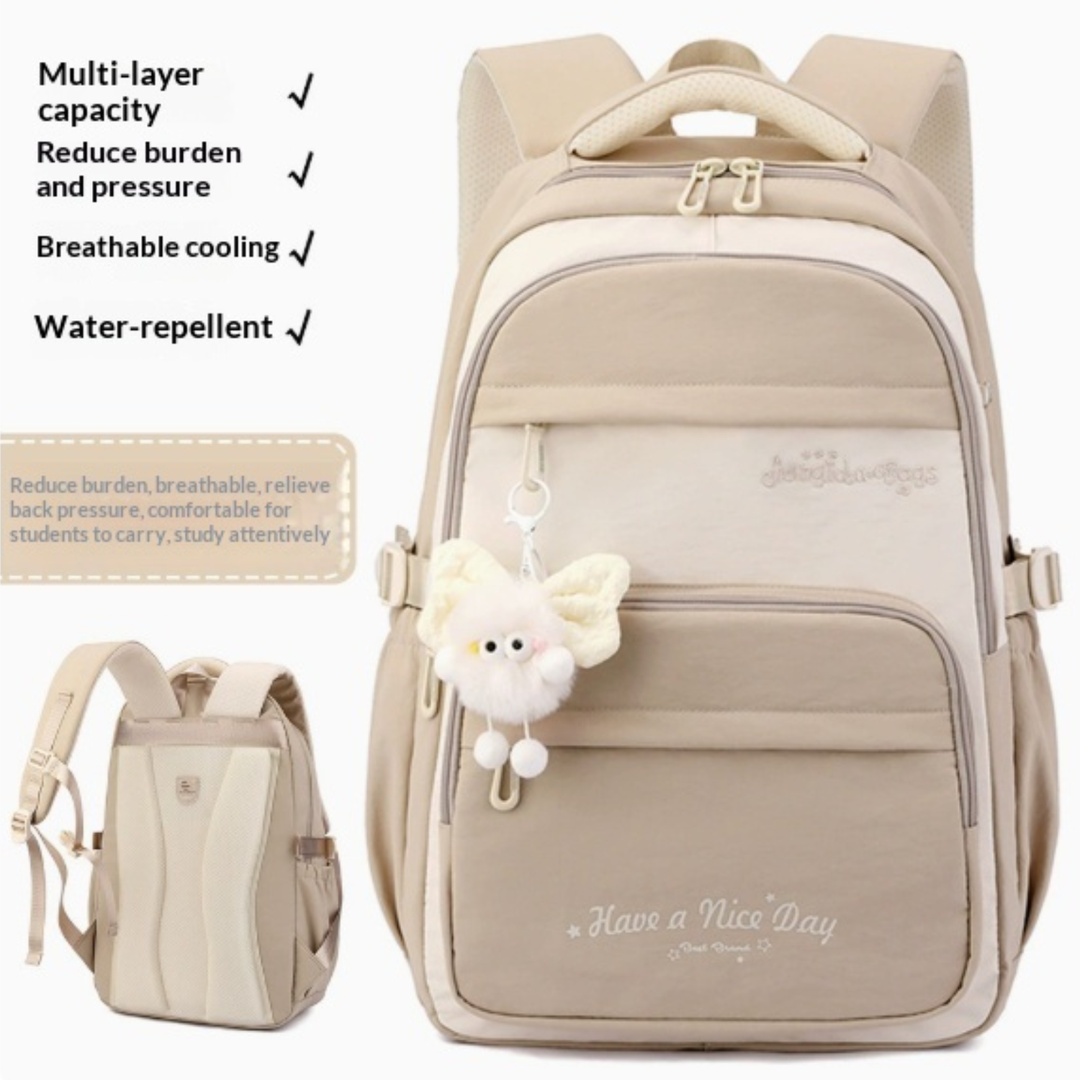 Three-piece Cartoon-print Set Backpack