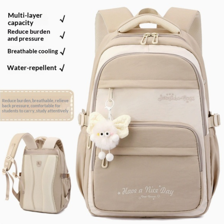 Three-piece Cartoon-print Set Backpack