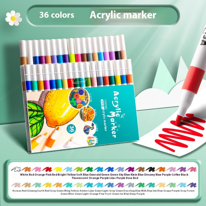 True Color Acrylic Marker Pen Color Painting