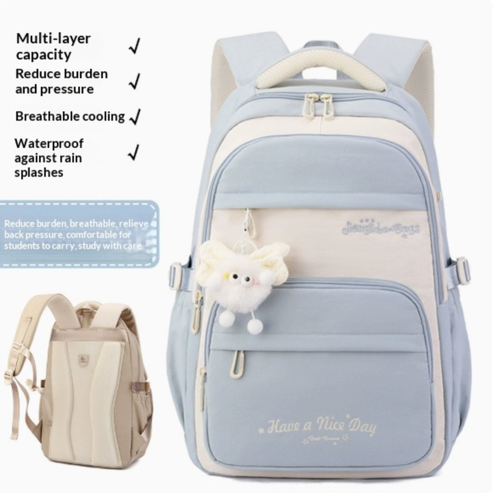 Three-piece Cartoon-print Set Backpack