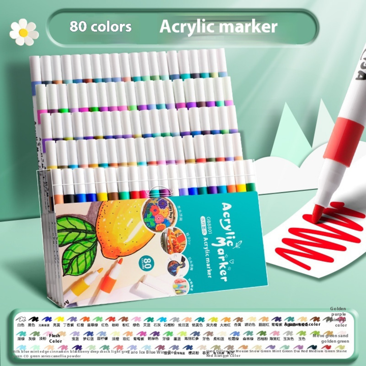 True Color Acrylic Marker Pen Color Painting