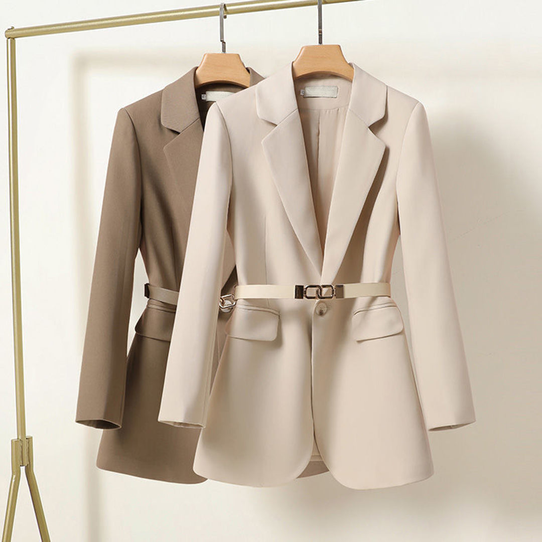 Modern Belted Suit Jacket