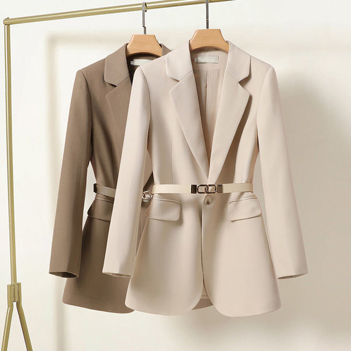 Modern Belted Suit Jacket