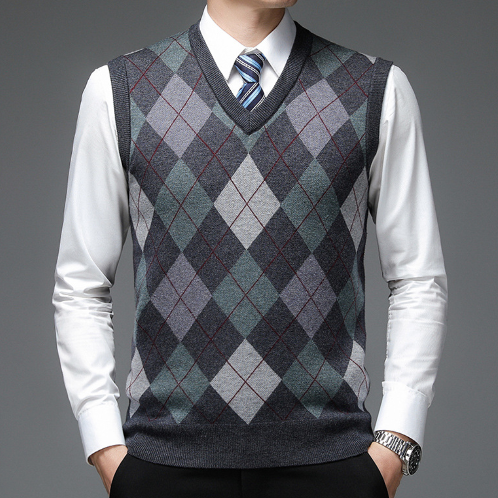 Sleeveless V-Neck Sweater