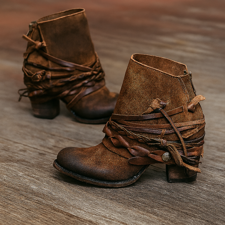Tassel Decor Suede Ankle Boots