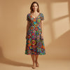 Abstract Print Summer Dress