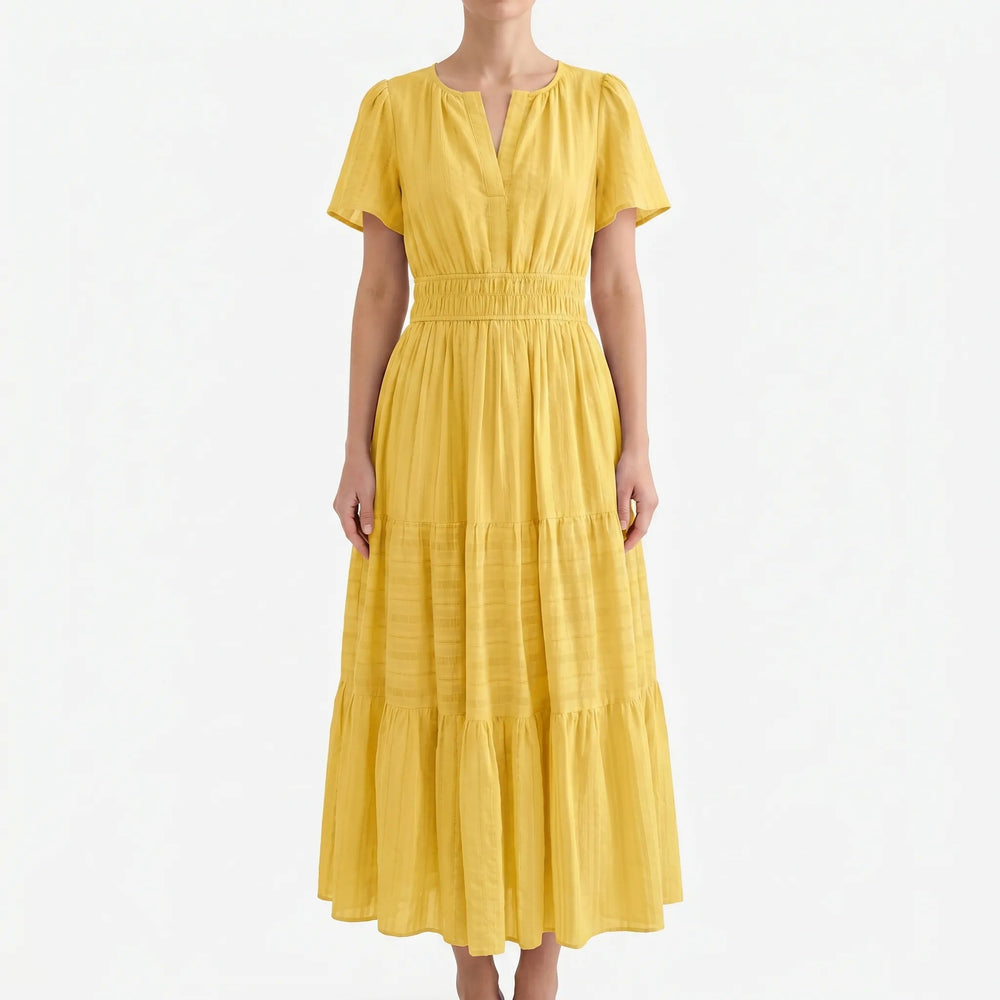 Solstis - Short Sleeve Midi Dress