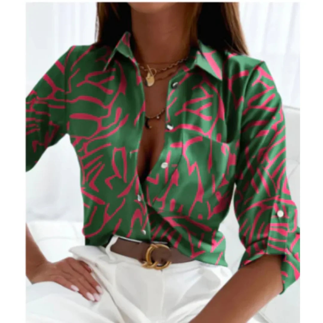 Women’s Gradient Print Blouse – Celestial Style for Everyday Wear