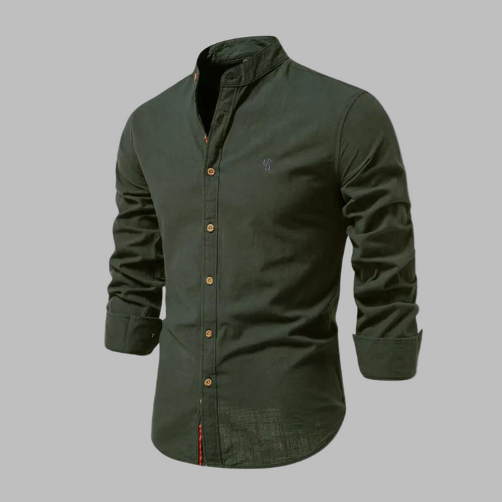 Trendy Long-Sleeve Polo Shirt for Men
