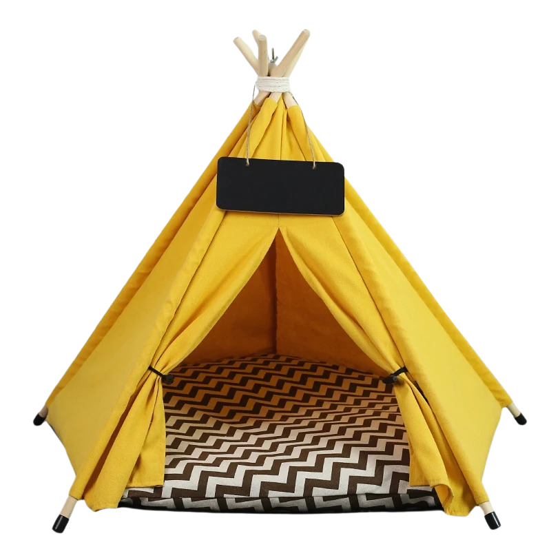 Deluxe Pet Teepee for Cats & Dogs in Canvas