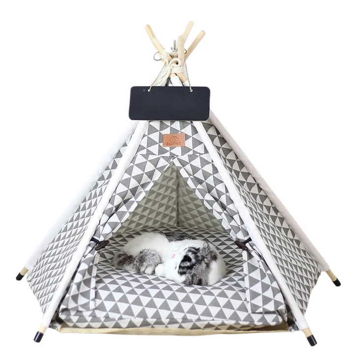 Deluxe Pet Teepee for Cats & Dogs in Canvas