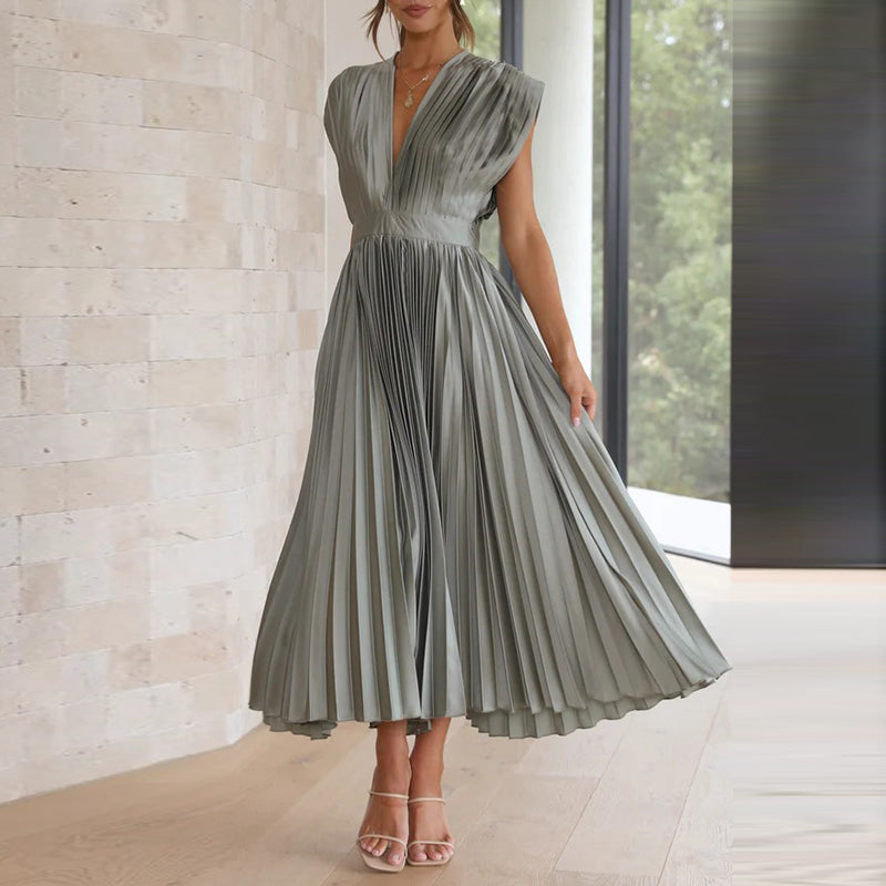 Casimir – Women's Elegant V-Neck Dress | Sleeveless