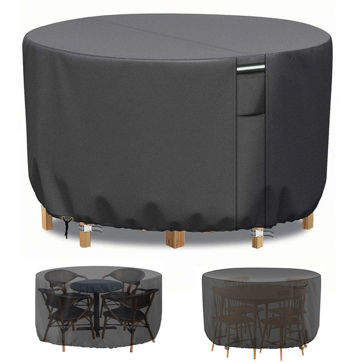 Heavy-Duty Round Outdoor Furniture Cover with Air Vent