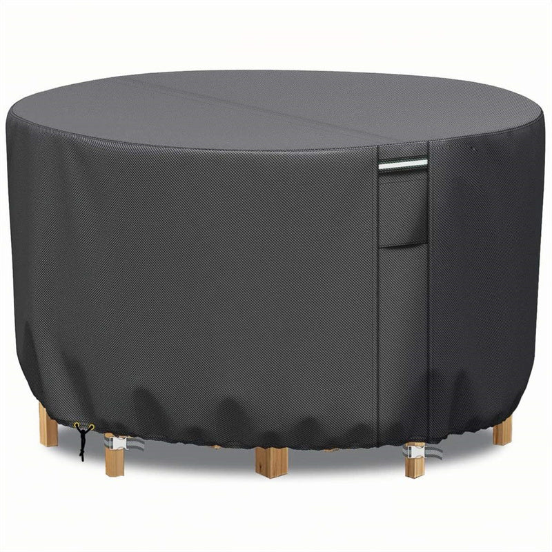 Heavy-Duty Round Outdoor Furniture Cover with Air Vent