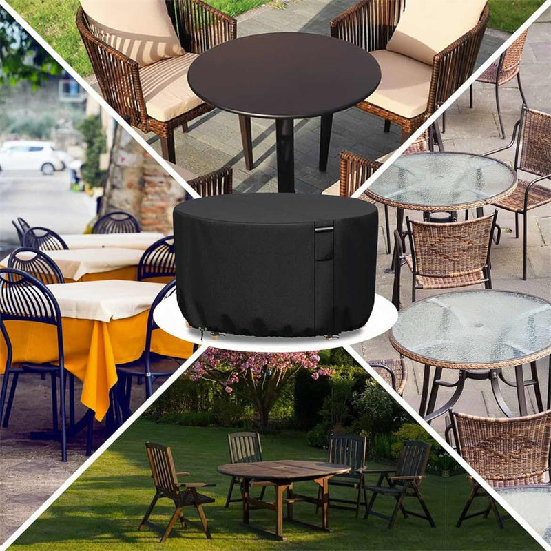 Heavy-Duty Round Outdoor Furniture Cover with Air Vent