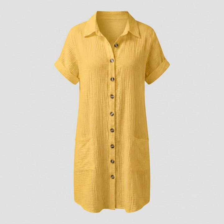 Casual Button Down Shirt Dress