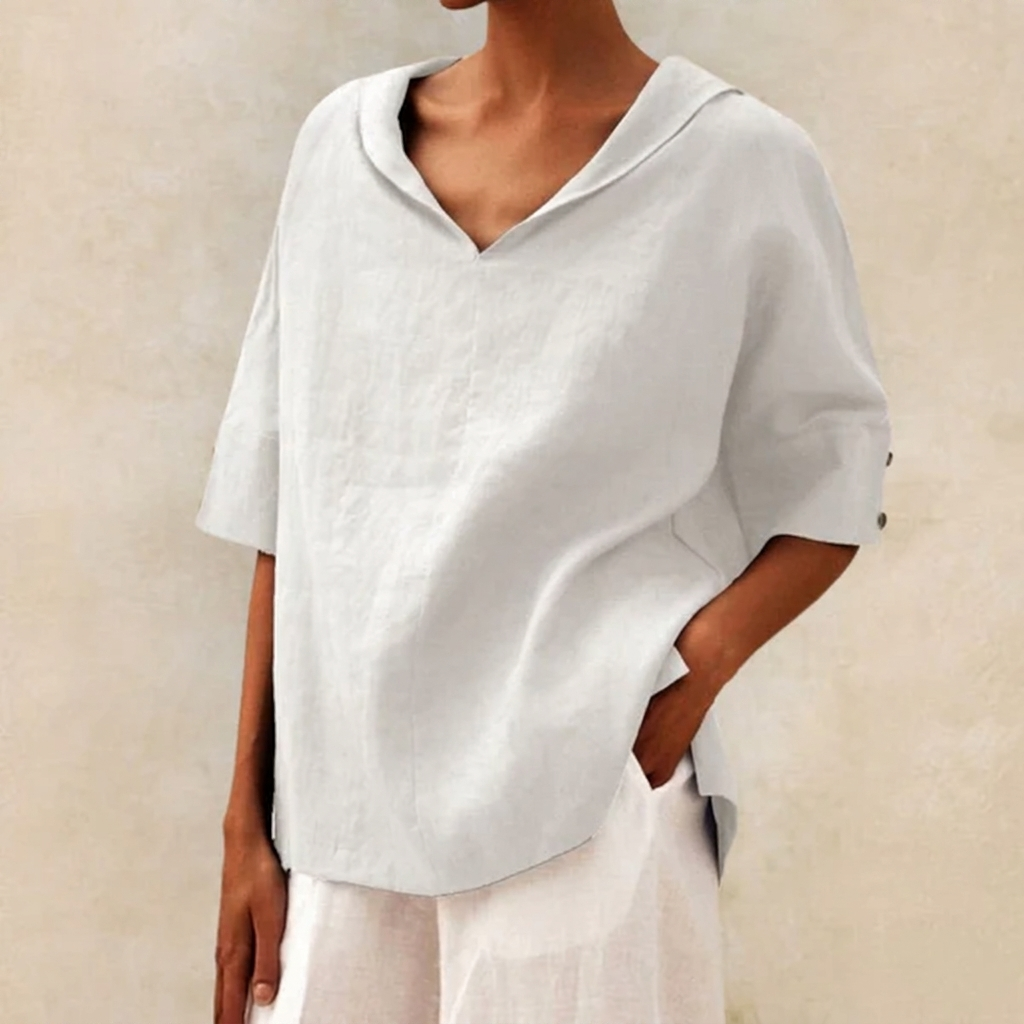 Lightweight V-Neck Blouse