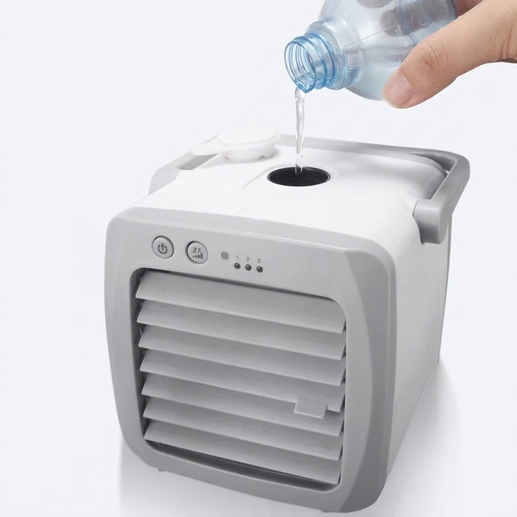 Unisex Portable 4-in-1 Air Cooler with Humidifier & Purifier