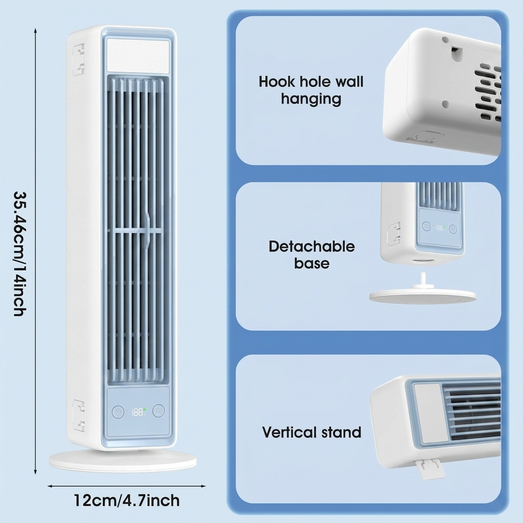 Portable Bladeless Cooling Fan with Remote Control