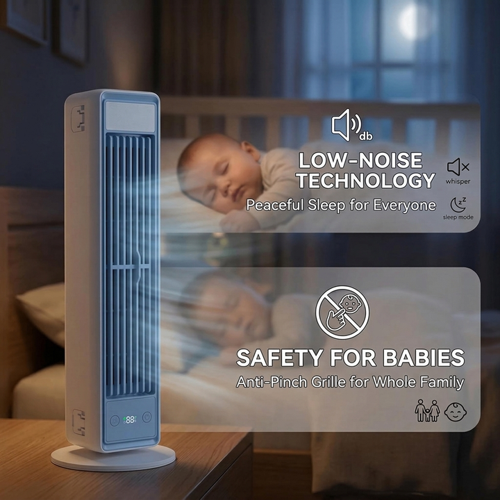 Portable Bladeless Cooling Fan with Remote Control