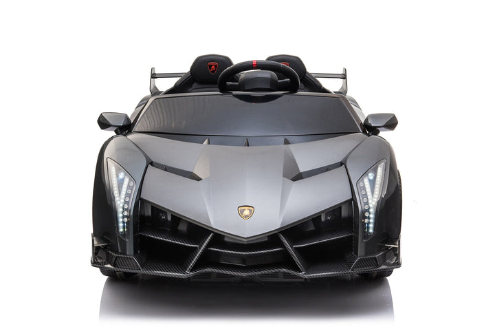 12V 2-Seater Electric Ride-On Car – Metallic Grey