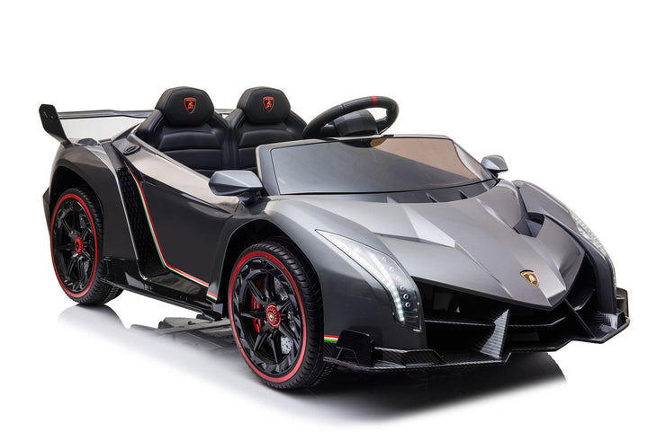 12V 2-Seater Electric Ride-On Car – Metallic Grey