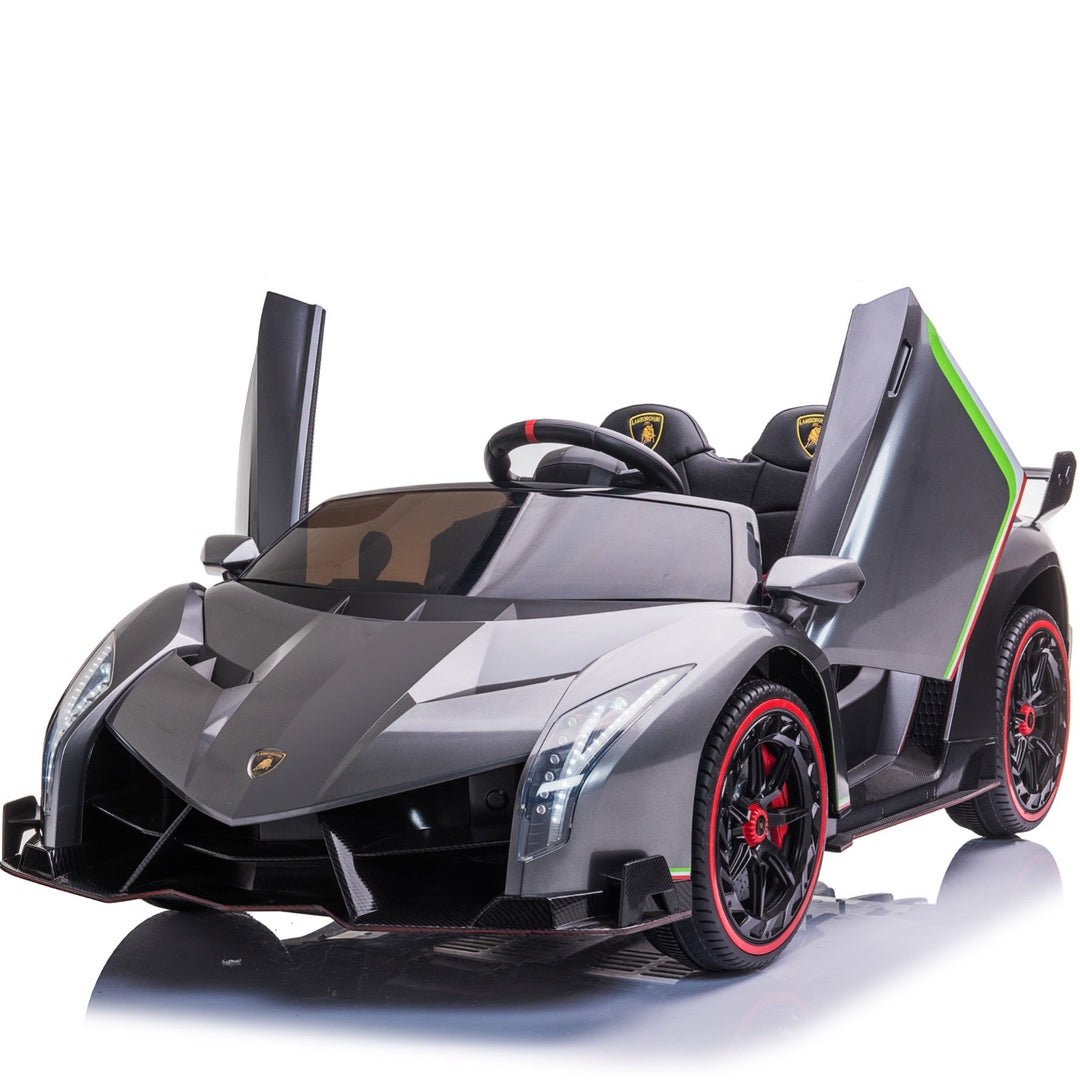 12V 2-Seater Electric Ride-On Car – Metallic Grey