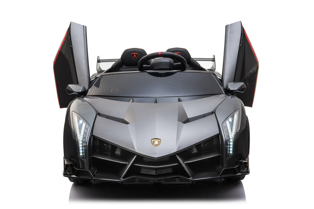 12V 2-Seater Electric Ride-On Car – Metallic Grey