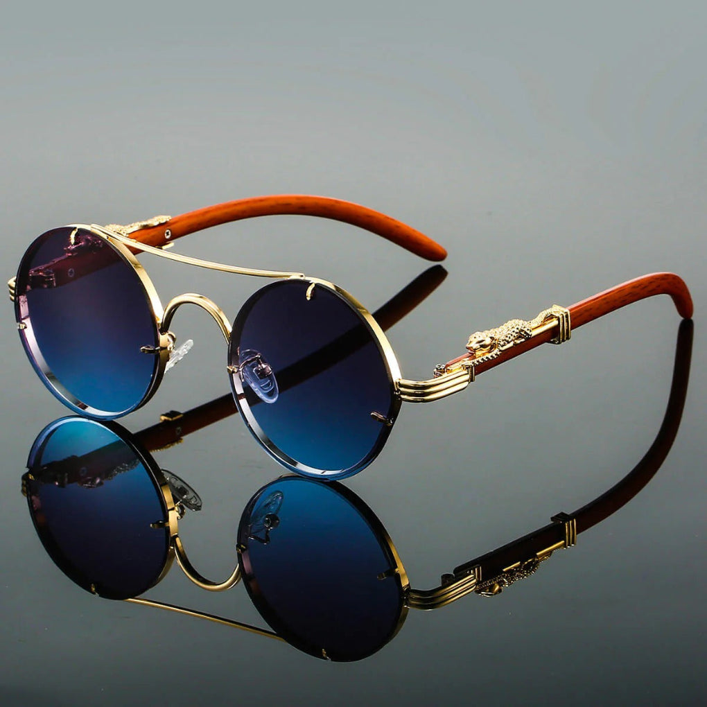 Retro Style with Modern Protection Vintage Double Bridge Sunglasses