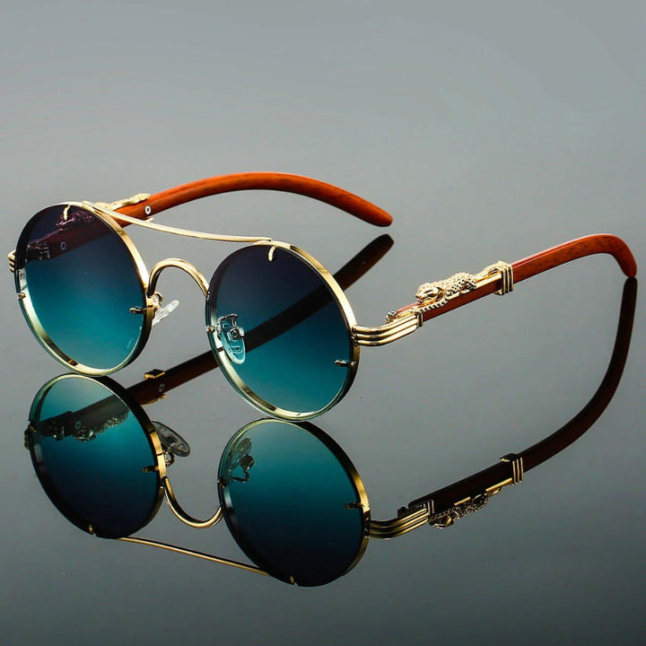 Retro Style with Modern Protection Vintage Double Bridge Sunglasses